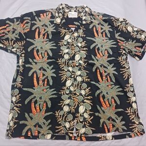 Diamond Supply Co. Black and Orange Palm Shirt